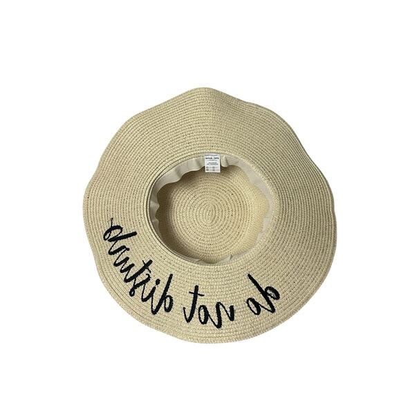 Brook + Bay “Do Not Disturb”Floppy Sun Hat | Wide Brim | Straw Beach Hat - Picture 16 of 16